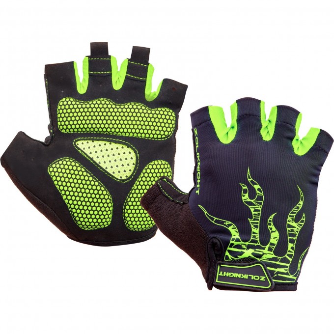 Велоперчатки ZL2313 черно-зелёные, размер: XXL 380182