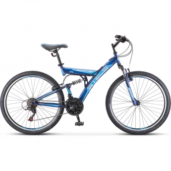 Велосипед STELS Focus 26" V 18 sp V030 темно-синий/синий (LU086305), рама 18"