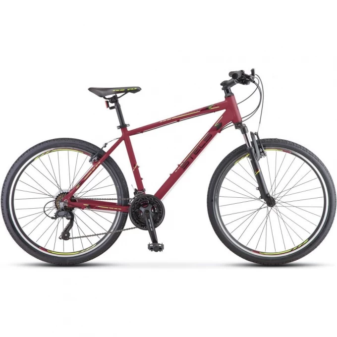 Велосипед STELS Navigator 590 V K010 Бордовый/Салатовый (LU094324), рама 16" KUBC0066182021KU0001819