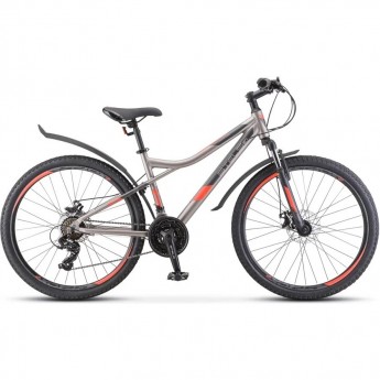 Велосипед STELS Navigator 610 MD V050 Серый/Красный 26Ø (LU098465), рама 14", 2023