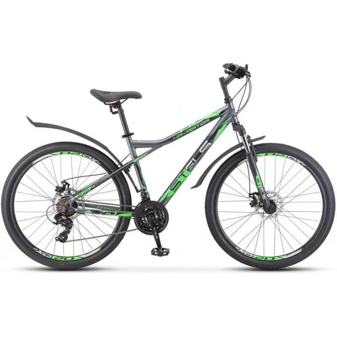 Велосипед STELS Navigator 710 MD V020 антрацитовый/зелёный/чёрный 27.5" (LU093864), рама 16" KUBC0068312021KU0002399 Велосипед STELS Navigator 710 MD V020 антрацитовый/зелёный/чёрный 27.5" (LU093864), рама 16" KUBC0068312021KU0002399