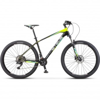 Велосипед STELS Navigator 790 D V010 чёрный/салатовый 27.5" (LU096195), рама 18"